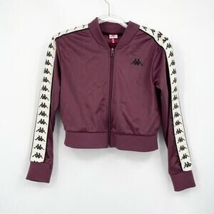 Kappa 222 Banda Wanniston Slim Track Crop Jacket Small Plum‎ Streetwear Hiphop